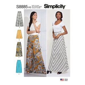 Simplicity S8885 Misses' Maxi Midi Skirt & Wide Leg Pants Pattern Sizes 14-22